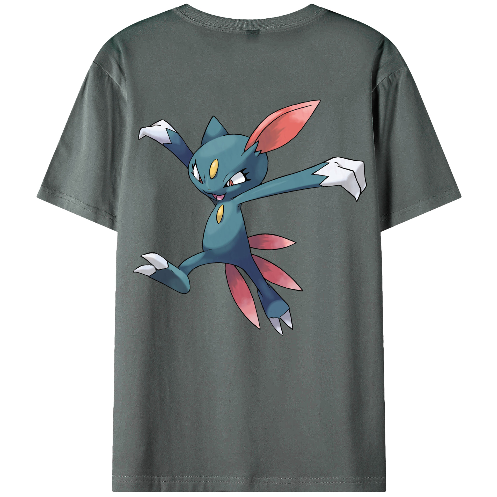 （画像用） ポケットモンスター Pokémon 綿100％ メンズ半袖Tシャツ（バックプリント） 通気性